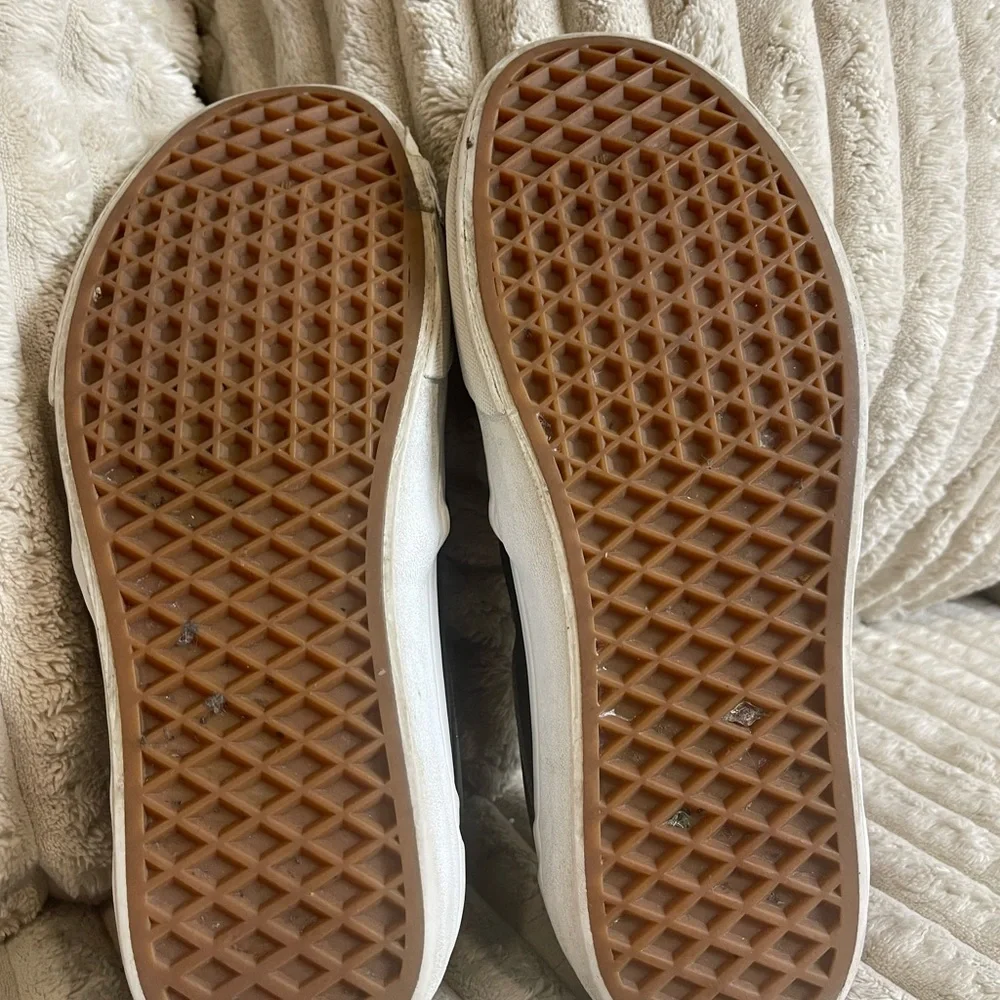 Vans Black Leather Slip-On Loafers size 8.5 - Picture 6 of 8